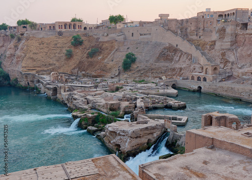 View of the Shushtar historical hydraulic system (UNESCO world heritage) in Khuzestan province, Iran photo