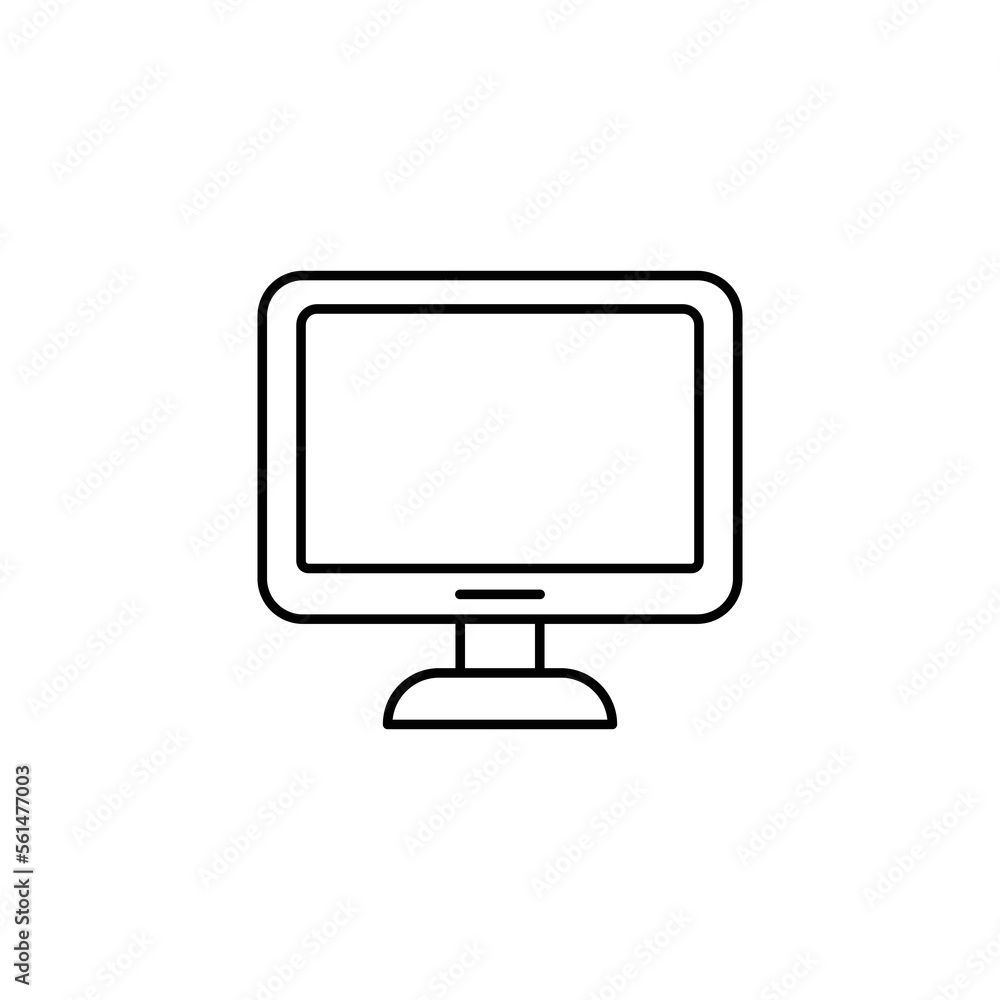 monitor icon. outline icon monitor icon. outline icon
