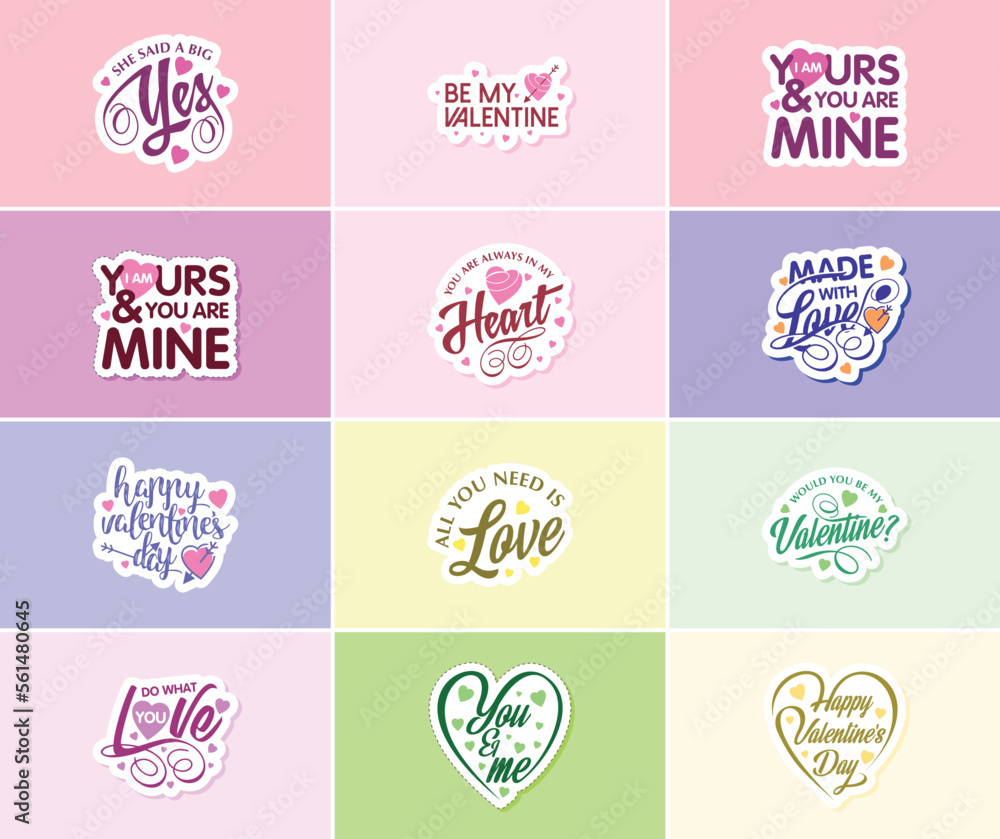 Valentine's Day: A Time for Passion and Beautiful Designs Stickers