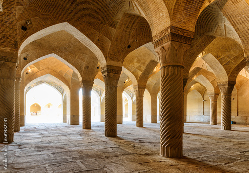 Fabulous prayer hall of the Vakil Mosque in Shiraz  Iran