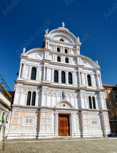 Facade of the Church of San Zaccaria in Venice  Italy