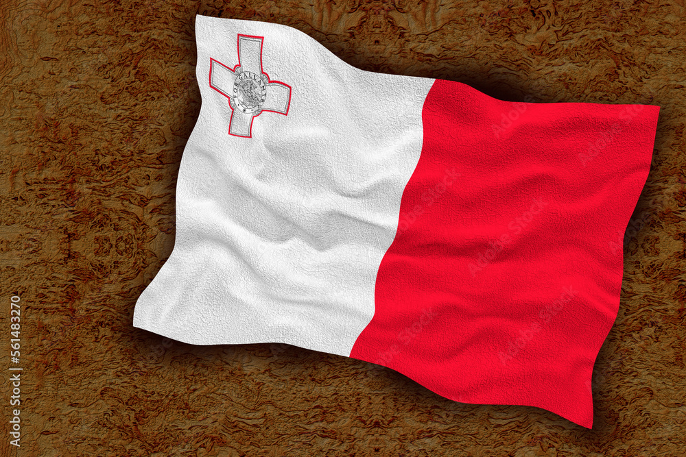 National flag of Malta. Background with flag of Malta National flag of Malta. Background with flag of Malta