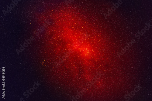 Milky Way, stars and red nebula. Night starry sky. Space vector background