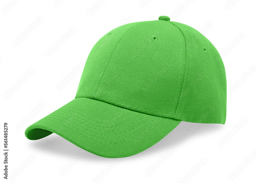 light green baseball cap isolated on white background. light green baseball cap isolated on white background.