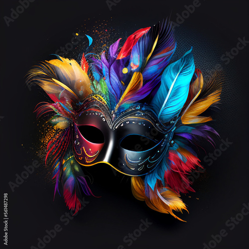 venetian carnival mask, generative ai