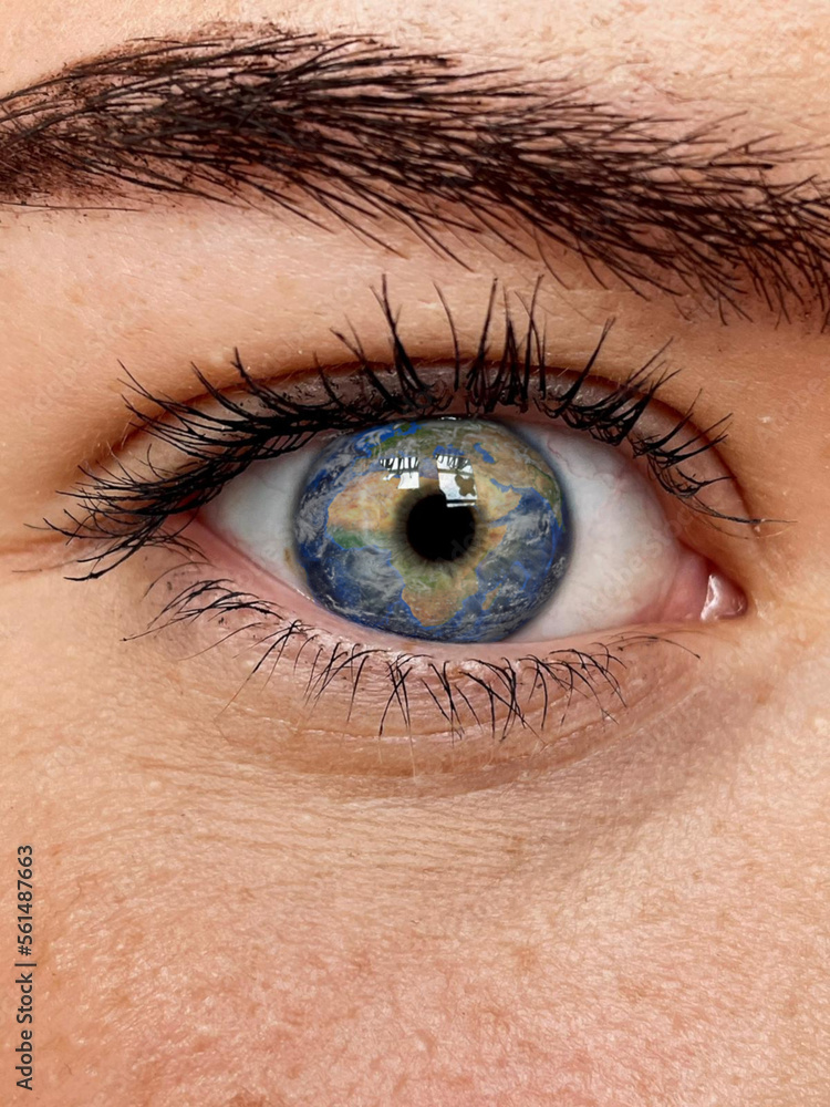 Obraz premium Weltkugel Augen