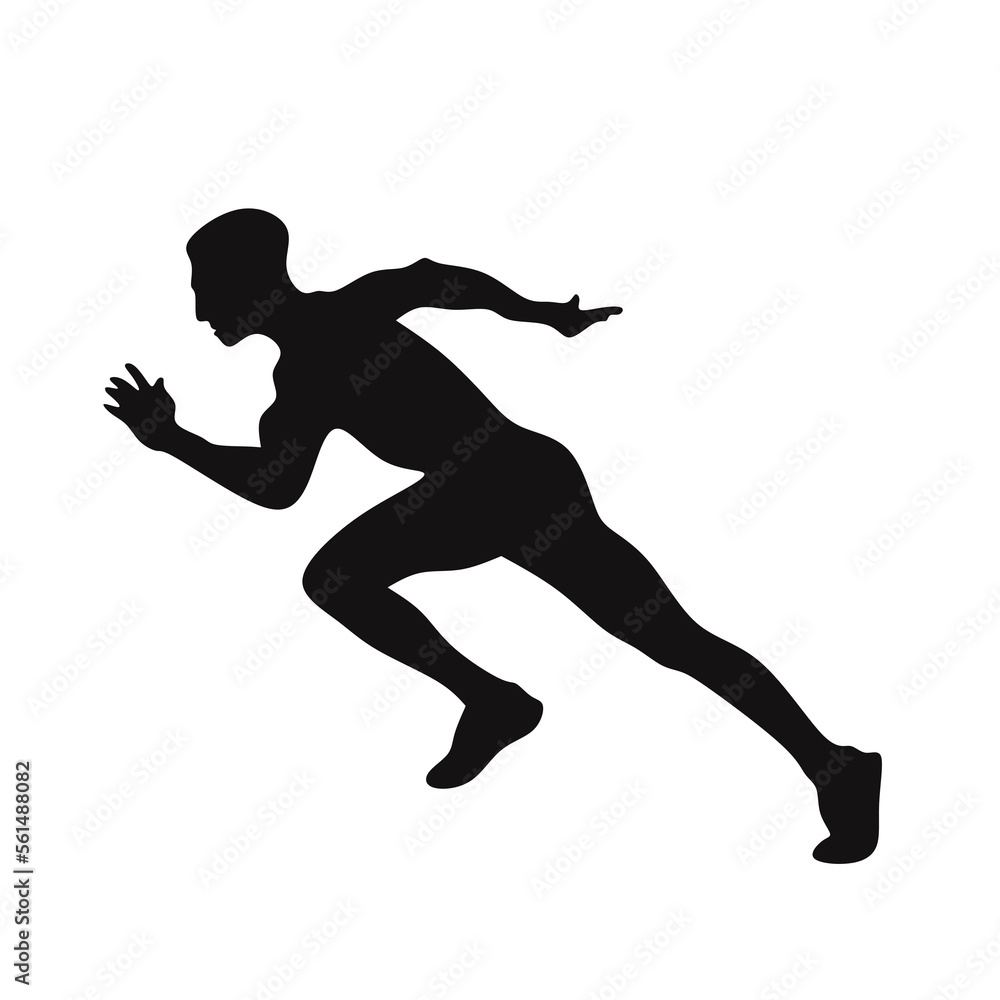 silhouette of a man running.icon of a runner.sport icon