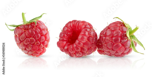 Fotografia Set of raspberries isolated