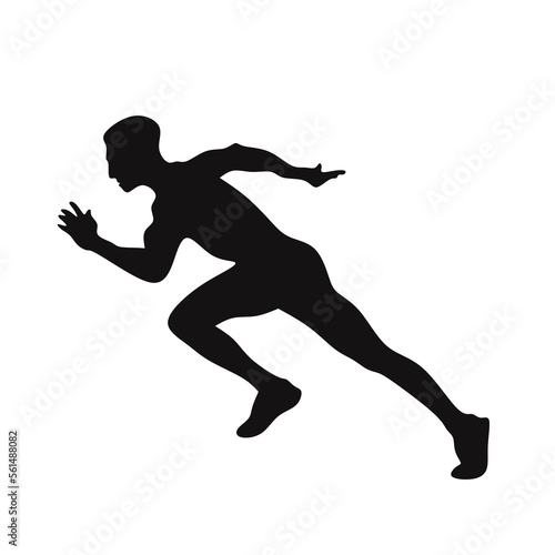 silhouette of a man running.icon of a runner.sport icon © Dadan