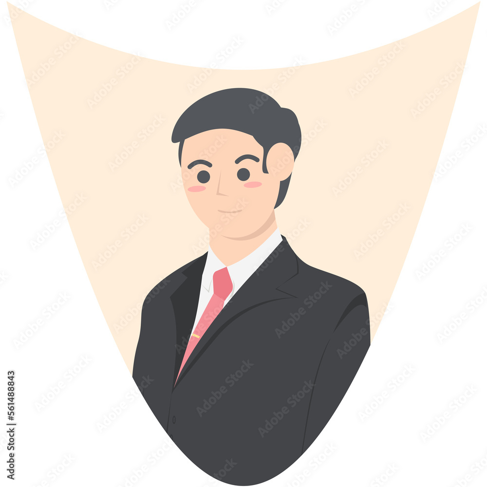 Professional Business Man Employment Avatar Character
