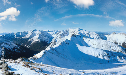 Winter mountain panorama. The Kasprowy Wierch  in the Western Tatras (Poland). © wildman