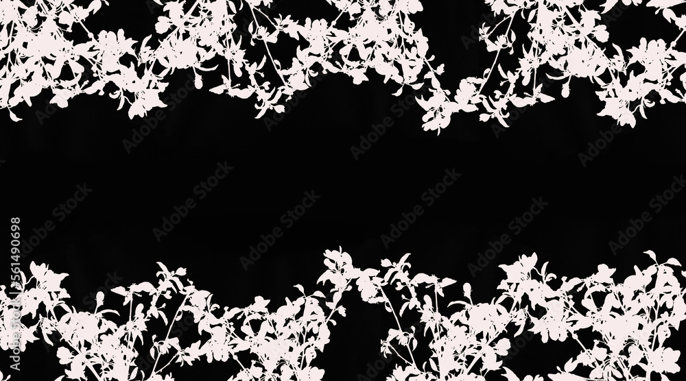 custom made wallpaper toronto digitalBorder with the shape of blossoming twigs of apple trees