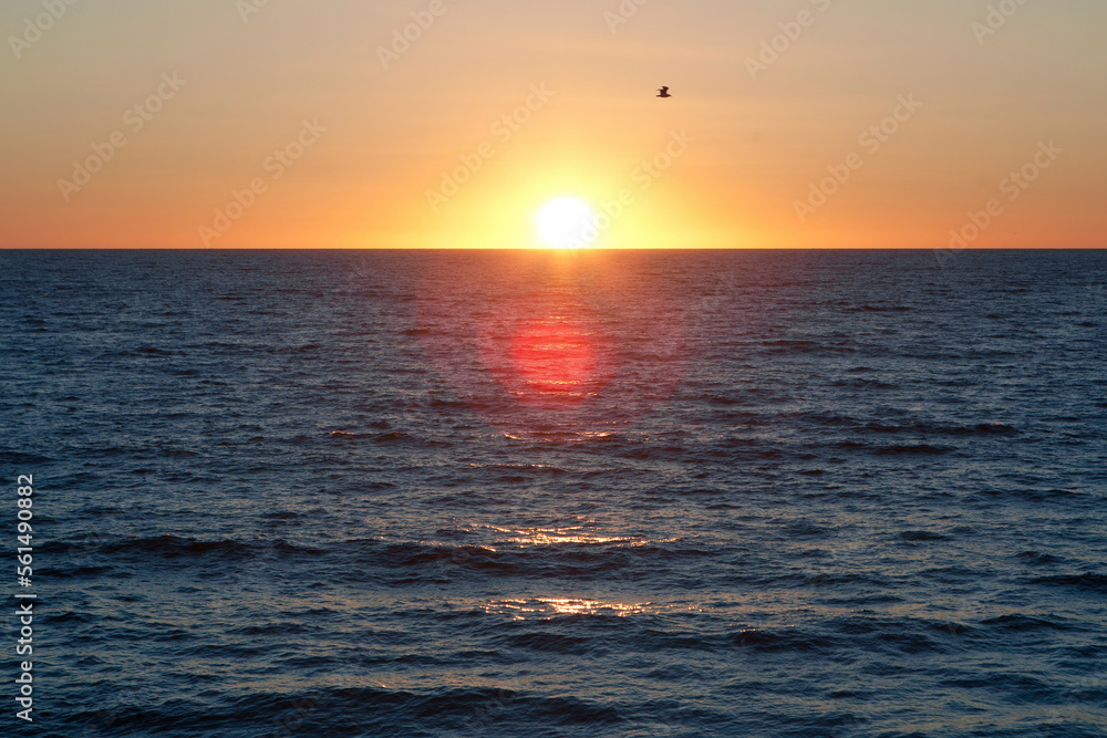 Scenic view of sea against sky during sunset Scenic view of sea against sky during sunset