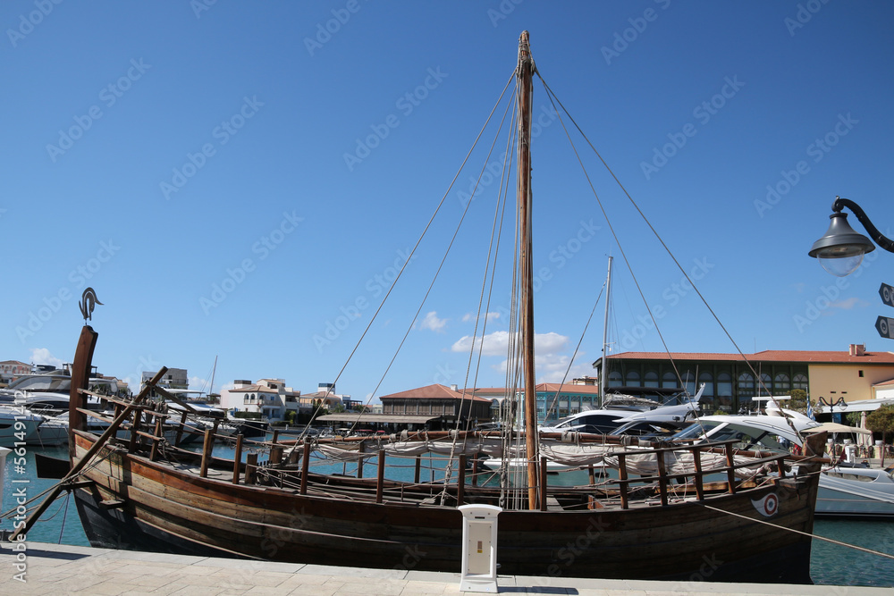 Old sailboats in the marina of Limassol, Cyprus 