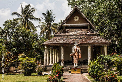 Buddhist temple in the jungle. photo