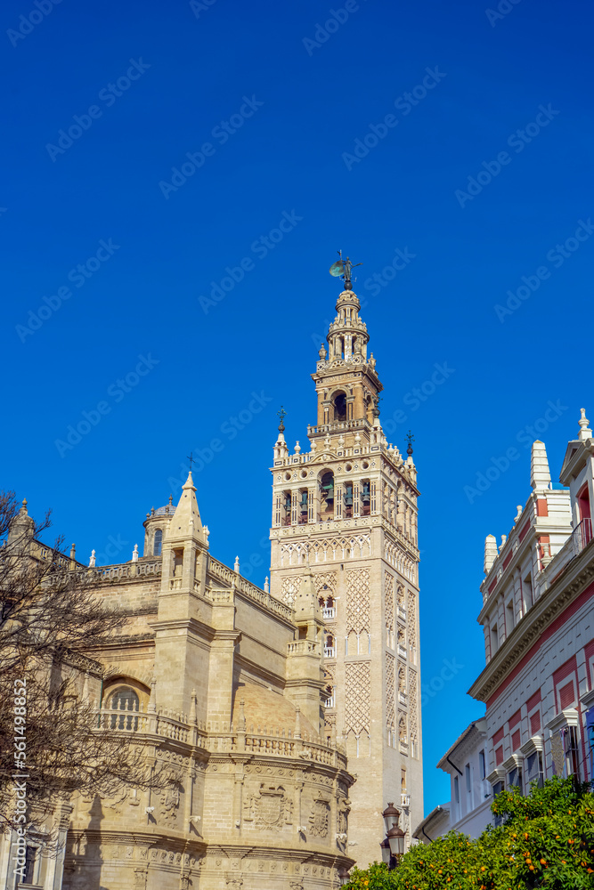 SEVILLA, SPAIN - DECEMBER 31, 2022: Seville Cathedral of Saint Mary in Sevilla, Spain on December 31, 2022
