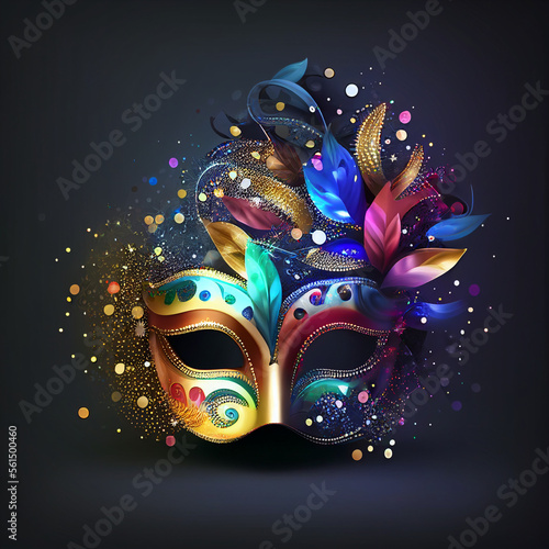 venetian carnival mask, generative ai © AI BLONDY