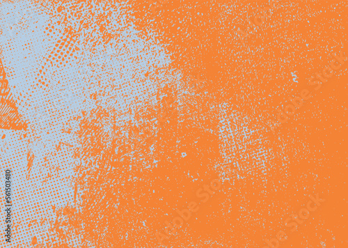 Glitch distorted grunge background . Noise destroyed texture . Trendy defect error shapes . grunge texture . Distressed effect .Vector shapes with a duo tone halftone dots screen print texture.