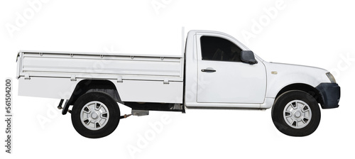 Foto Mock up white pick up truck