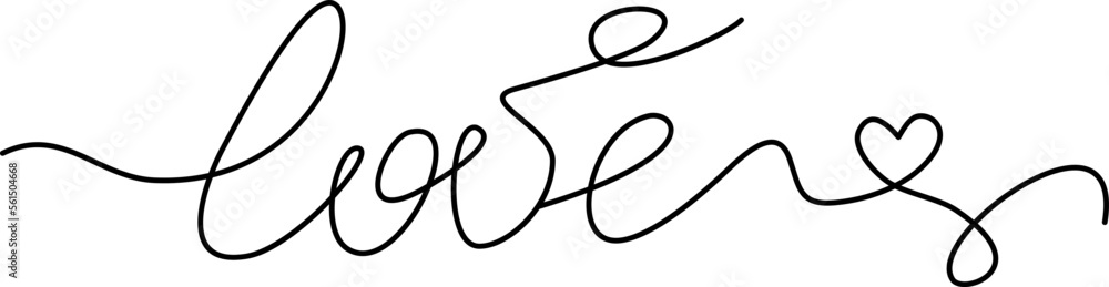 Love lettering. Calligraphic flourish love word. Valentine day hand drawn vintage wedding element. Swirl ornament, line style curls. Outline text divider. Love lettering. Calligraphic flourish love word. Valentine day hand drawn vintage wedding element. Swirl ornament, line style curls. Outline text divider.