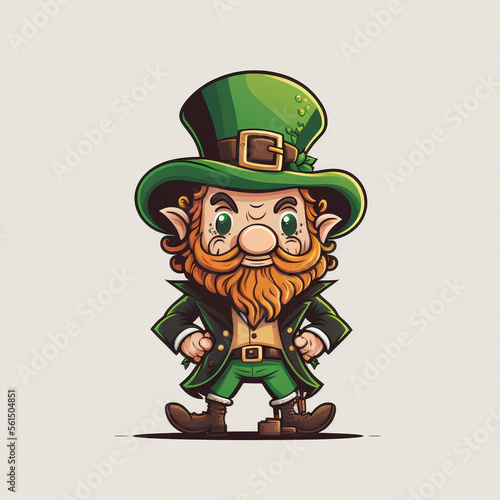 Friendly leprechaun illustration 