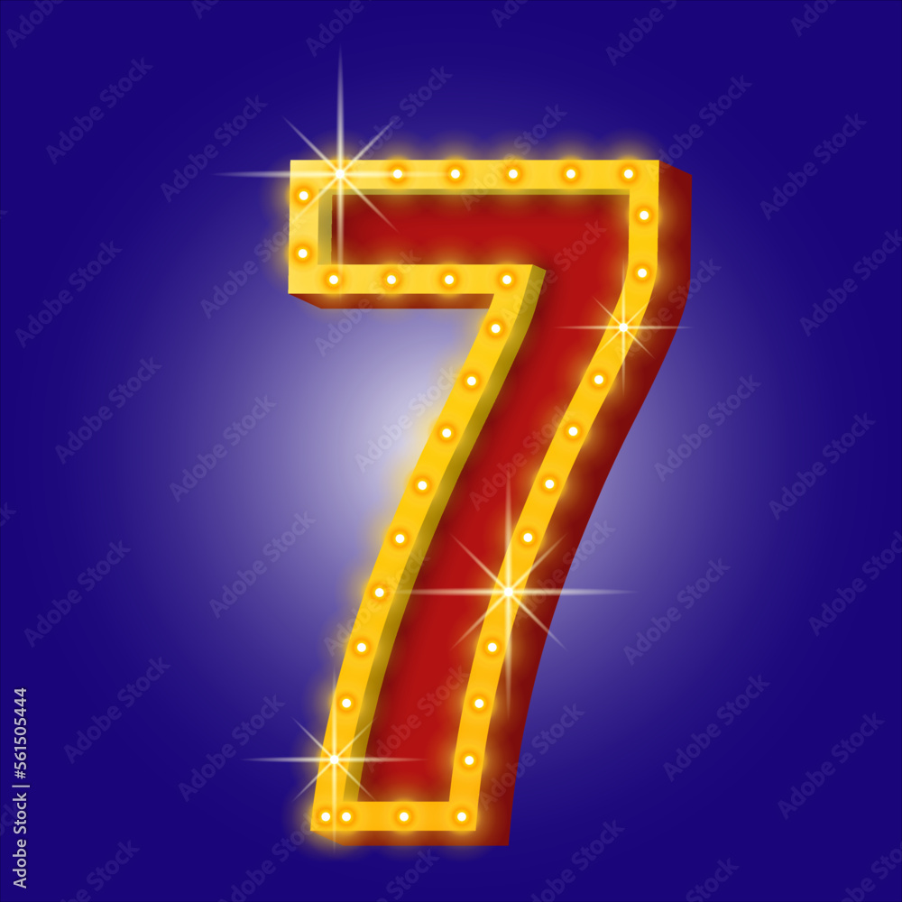 Obraz premium 3D Broadway Number. Seven.