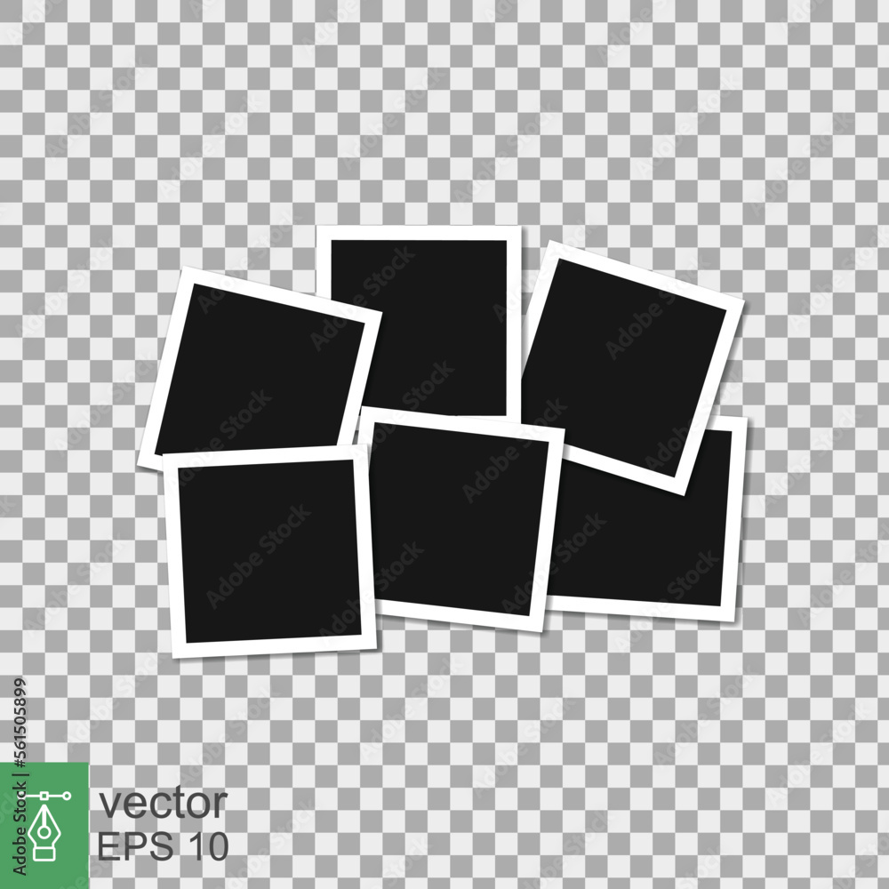 Set of square vector photo frames. Retro square photo frame template, old, vintage concept. Collage of realistic frames isolated on transparent background. Vector illustration design. EPS 10. Set of square vector photo frames. Retro square photo frame template, old, vintage concept. Collage of realistic frames isolated on transparent background. Vector illustration design. EPS 10.