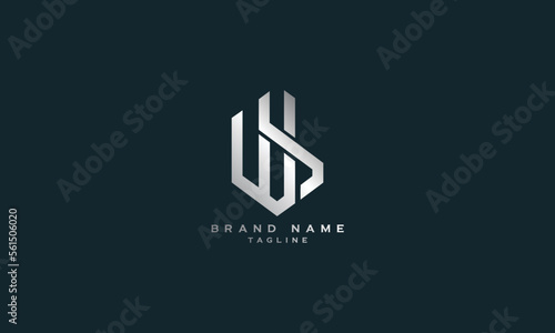 WHS, WH, WS, Abstract initial monogram letter alphabet logo design