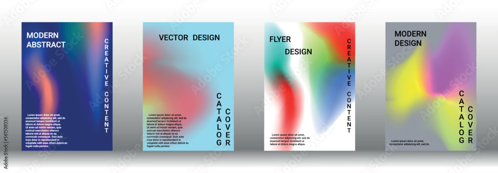 Artistic covers design. Creative fluid colors backgrounds. Set of abstract covers