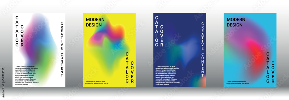 Artistic covers design. Creative fluid colors backgrounds. Set of abstract covers