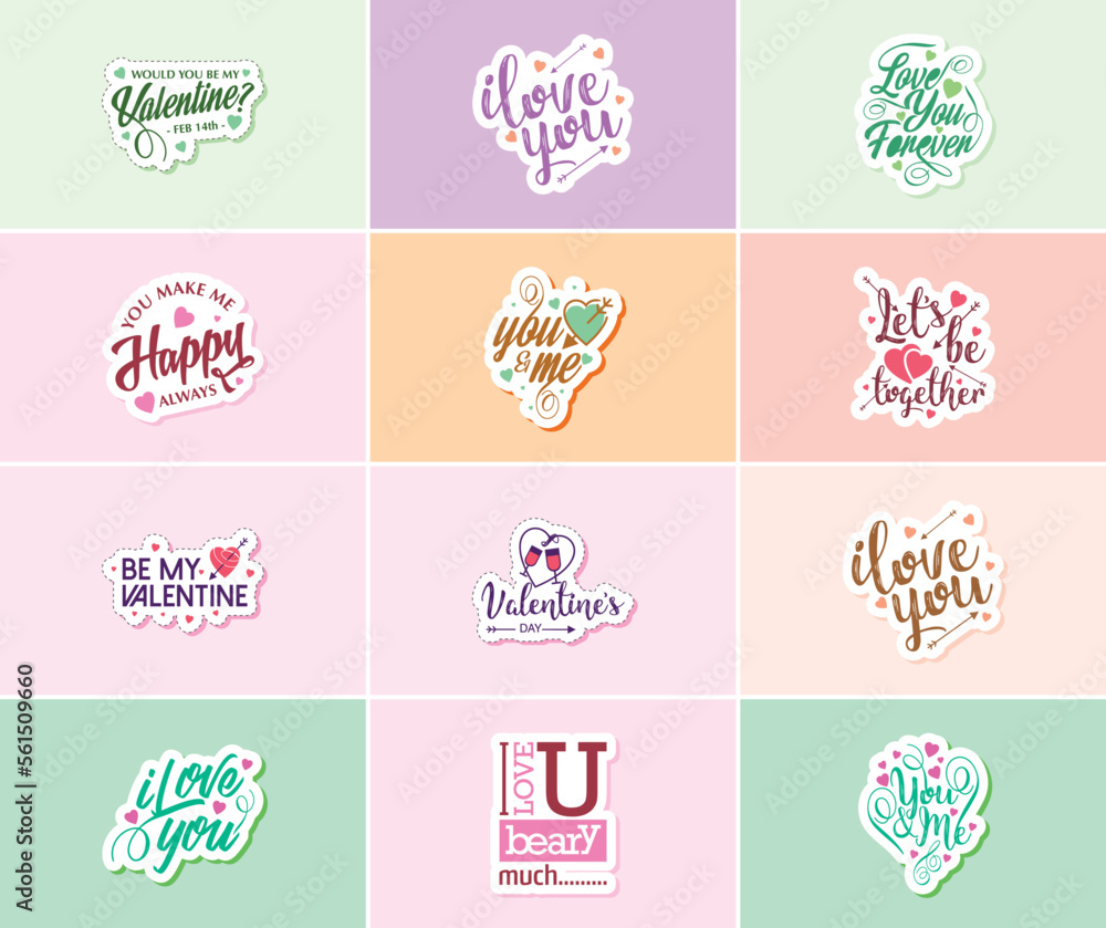 Saying I Love You with Beautiful Valentine's Day Design Stickers