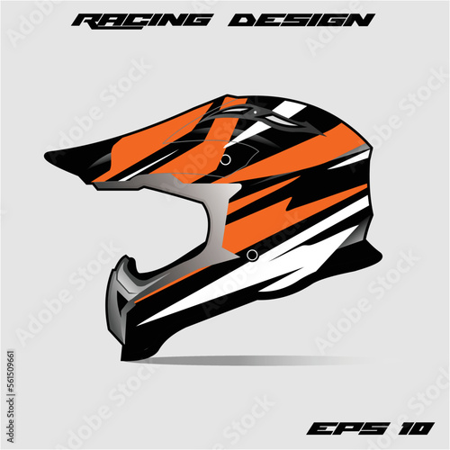Racing Sport helmet wrap decal and vinyl sticker design