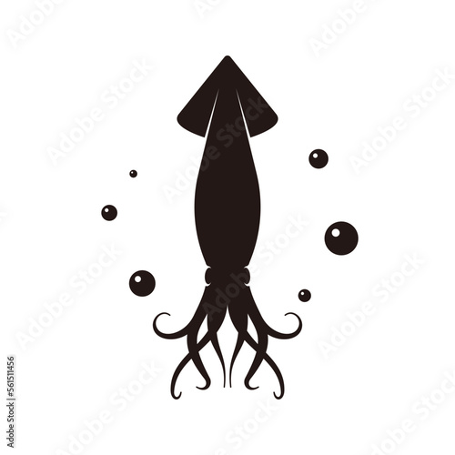 Squid silhouette