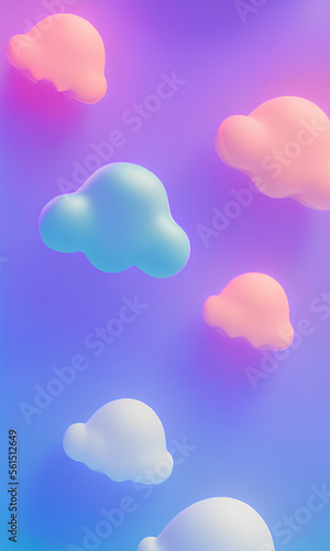 modern template background with soft clouds colorful background and bcakdrop website, generative ai beautiful background