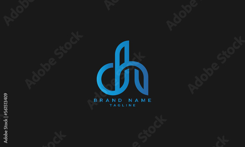 DHH, DH, HD, Abstract initial monogram letter alphabet logo design