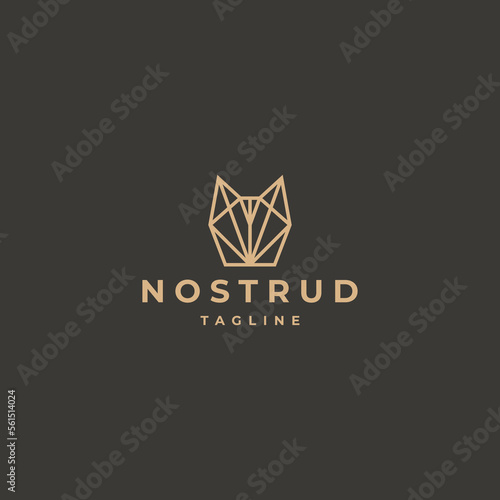 Wolf logo design icon template