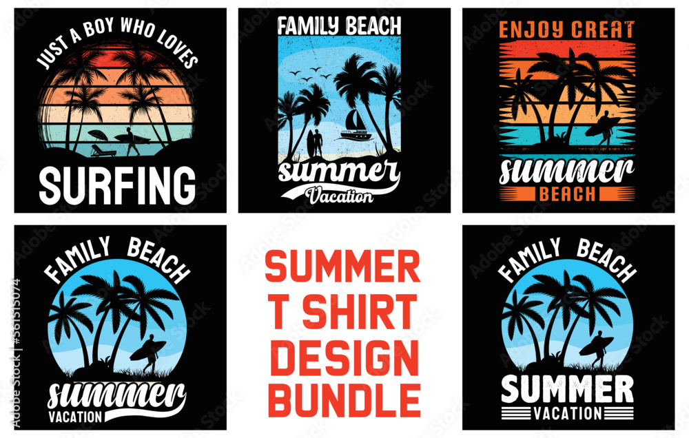 Summer Vector T-shirt design.