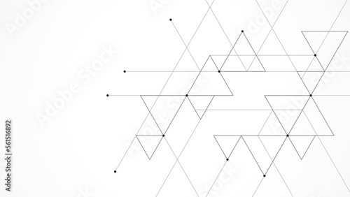 Linear triangles. Vector design of geometric shape background with triangle pattern