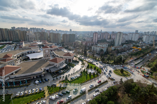 ISTANBUL, TURKEY - January 16, 2023: Arenapark Shopping Mall. 2022 world economic crisis, crisis in the housing sector. Great rise in rental and sale building prices.  © DRBURHAN