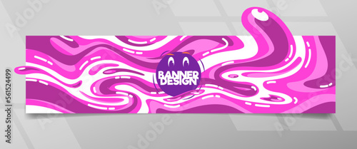 Abstract Liquid Purple Banner Design