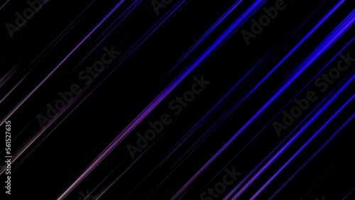 Abstract pink lines with gradient 3d background. Diagonal movement on a black background 4k 3d render. Motion design science fiction color change