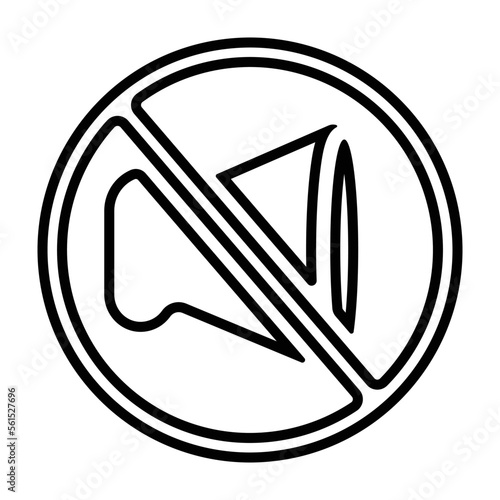 Sound restriction line icon

