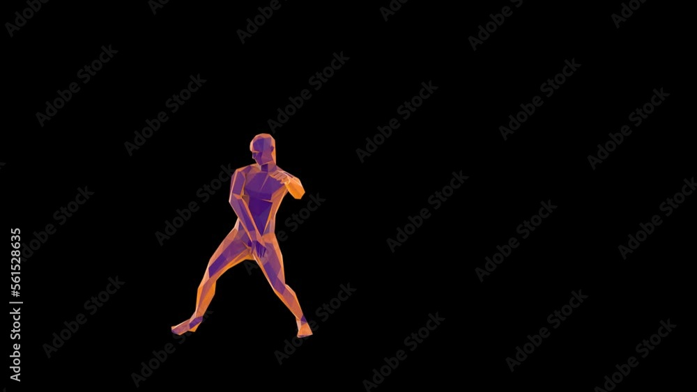 Low Poly Man Dancing Transparent Alpha Video 3D Animation Low Poly Man Dancing Transparent Alpha Video 3D Animation