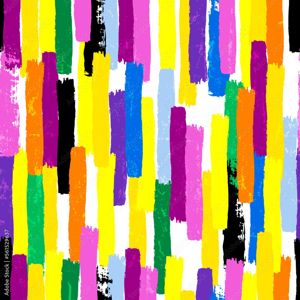 seamless background pattern, with stripes, paint strokes and splashes, vertical