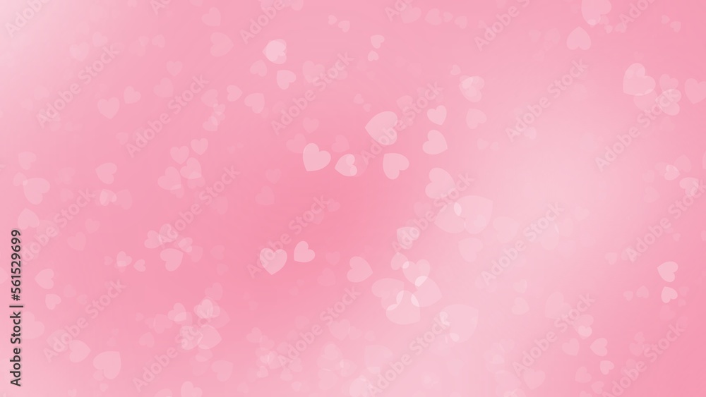 Abstract Pink background with heart shape bokeh , in valentine's day , illustration Abstract Pink background with heart shape bokeh , in valentine's day , illustration