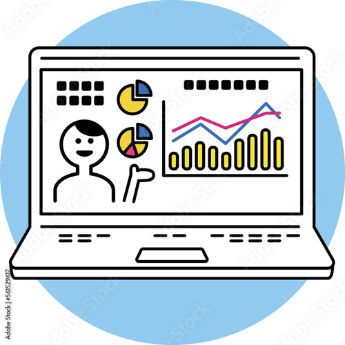Work remotely on your computer. Study or meet online. video conferencing. Work from home or anywhere. new way of working. flat design.