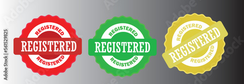 Registered Rubber stamps illustration