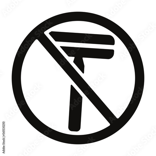 No Shaving razor icon on white background. No shave sign. Shaver symbol.