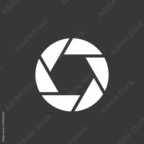 Diaphragm icon on grey background