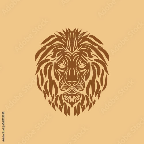 Hand Drawing Illustration Traditional Lion King Illustration